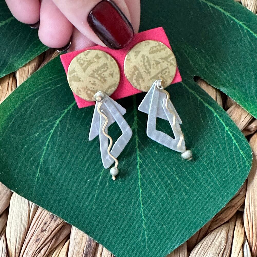 BOGO FREE Art to Wear Lagonlook mixed metal earrings